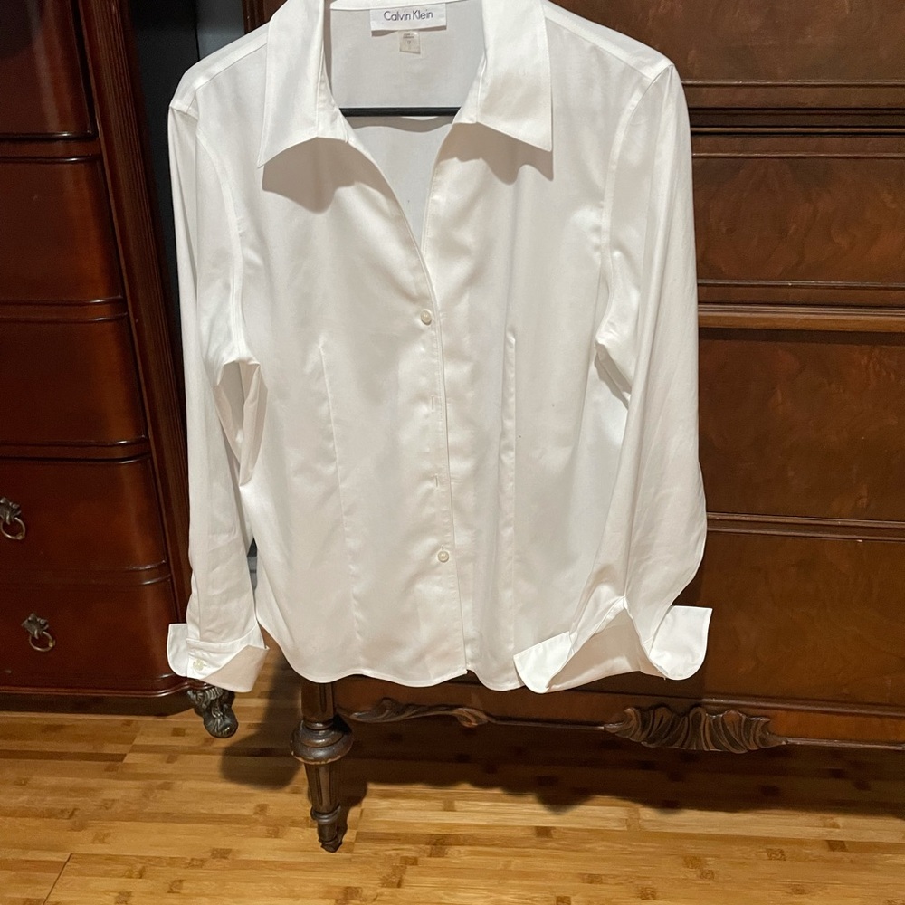 Calvin Klein white button shirt